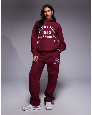 Courtside Straight Leg Sweatpants - Red