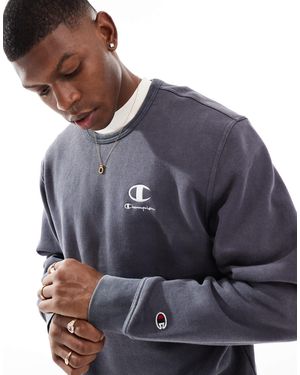 Champion – sweatshirt mit rundhalsausschnitt - Blau