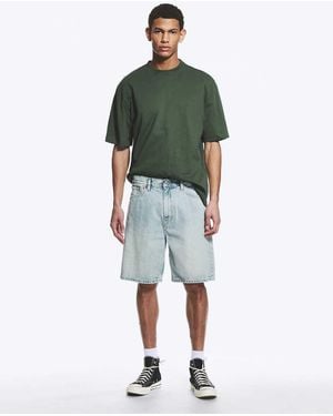 Weekday Galaxy Loose Fit baggy Denim Shorts - White