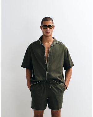 ASOS Short-length Shorts With Embroidery - Green