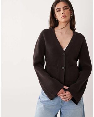 ARKET Cinched Waist Cardigan - Black