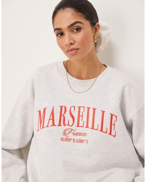 ASOS – oversize-sweatshirt - Grau