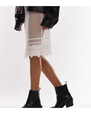 TOPSHOP Wide Fit Maxy Leather Western Boots With Harness - Black