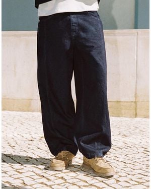 Pull&Bear Jean barrel à couture frontale - Noir