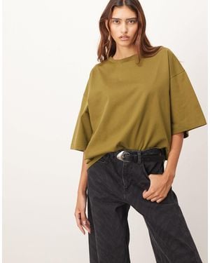 ARRANGE T-shirt oversize épais - Vert