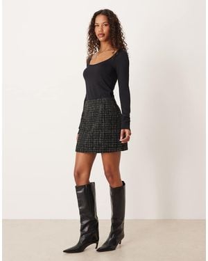 ASOS Boucle Mini Skirt - Natural