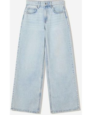 Bershka Jean large - clair - Bleu