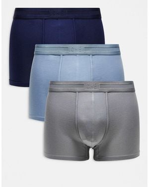 CHE Che Studios 3 Pack Boxer Trunks With Tonal Waistband - Blue