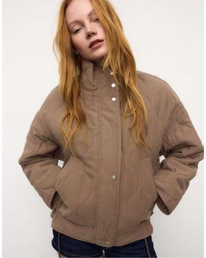 Stradivarius Puffer Jacket - Brown