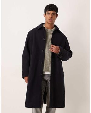 ARKET Melton Wool-rich Maxi Overcoat - Black