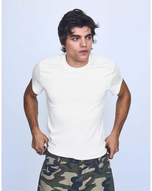 Bershka Short Sleeve T-shirt - White