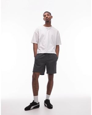 TOPMAN baggy Fit Texture Stripe Short - White