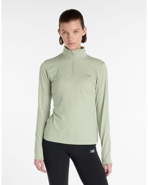 New Balance Sport Essentials Space Dye 1/4 Zip - Green