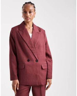 Vero Moda Tailo Herringbone Blazer - Red