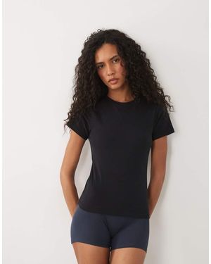 4505 Fitted Cotton Everyday T-shirt With Quick Dry Finish - Black