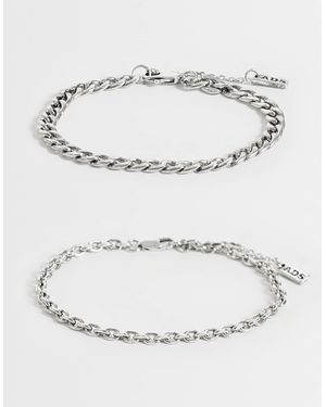ASOS 2er-pack panzerarmband - Grau