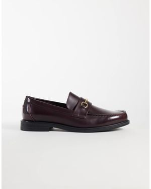 ASOS Pennyloafer mit goldfarbenem steg - Rot