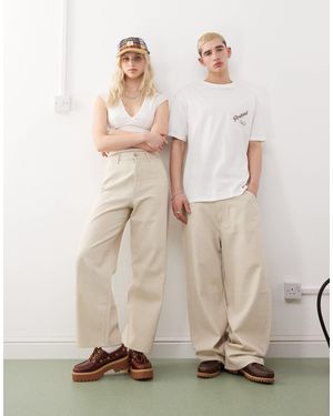 Weekday Astro Linen Blend Pants - Natural