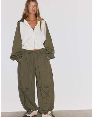 Stradivarius Hoodie Met Rits - Groen