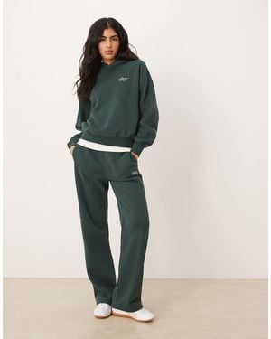 Abercrombie & Fitch Side Logo High Rise Relaxed Joggers Co-Ord - Green