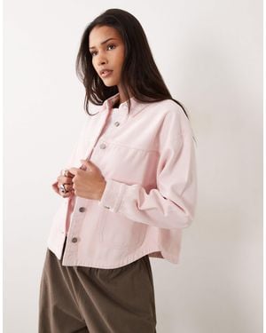 Jdy – kastige jeansjacke - Pink
