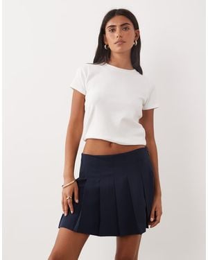 ASOS Getailleerde Geplooide Minirok - Wit