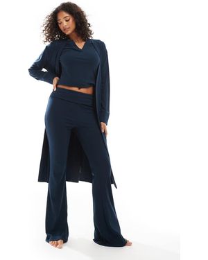 ASOS Bata De Canalé De - Azul