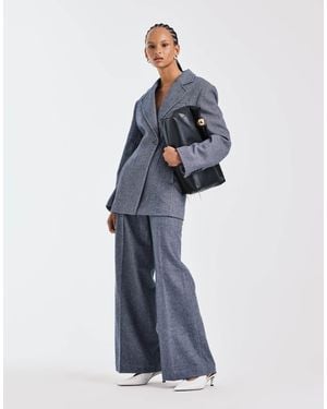 & Other Stories Co-ord Tailored Wool Blend Wide Leg Pants - Blue