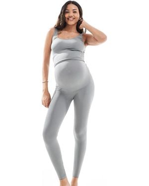 Mama.licious Mamalicious Maternity Seamless legging Co-ord - Grey