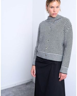 TOPSHOP – strickjacke mit streifenmuster - Blau