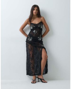 Miss Selfridge Vestido Largo Adornado En - Negro
