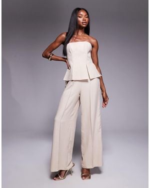 ASOS Combinaison structurée avec superposition corset - taupe - Violet