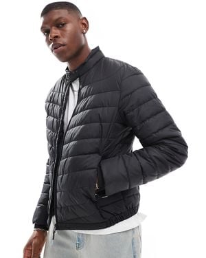 Bershka Lightweight Puffer Jacket - Black