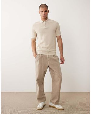 SELECTED Polo Con Zip - Neutro