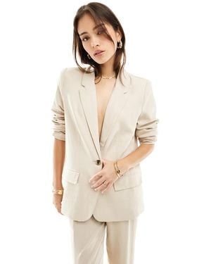 Vila Linen Blazer Co-ord - Natural