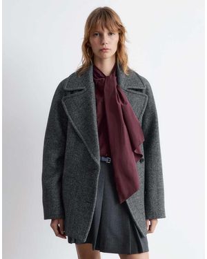 & Other Stories Wool Herringbone Short Coat - Brown