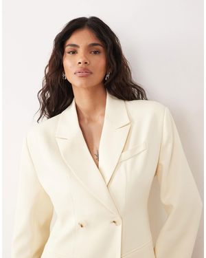 Gina Tricot Shaped Blazer - Natural