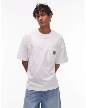 Carhartt – kastiges work-t-shirt - Weiß