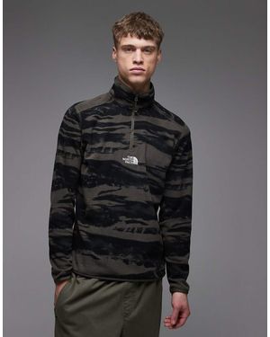 The North Face Glacier Embroidered Logo 1/4 Zip - Grey