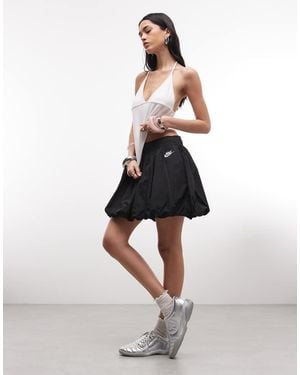 Nike Falda Negra Abullonada De - Blanco