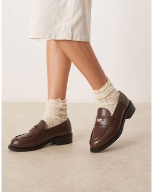 Raid Nonnie Penny Loafers - Brown