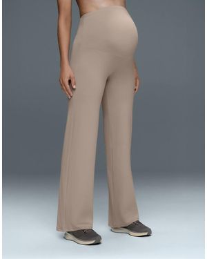 Oysho Maternity Comfortlux Straight-leg Trousers - Natural