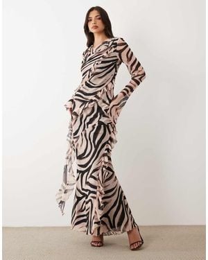 DASKA Vestito Lungo A Maniche Lunghe - Bianco
