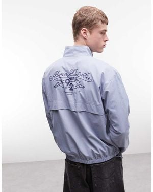 Alma de Ace Yenta Quarter Zip With 92 Logo Back Print - Blue
