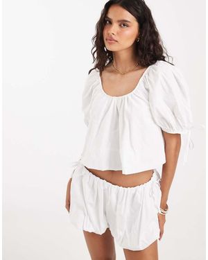 ASOS Bubble Tie Side Shorts - White