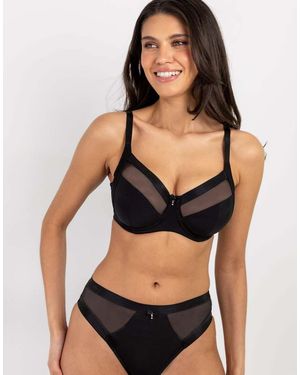 Pour Moi Viva Luxe Non-Padded Side Support Bra - Black