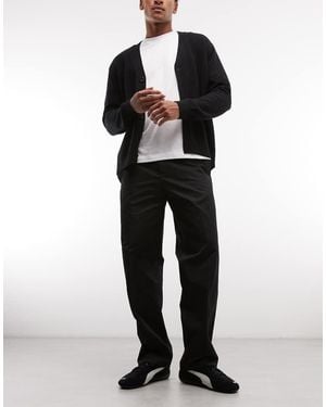 Weekday Relaxed Chino Trousers - Black