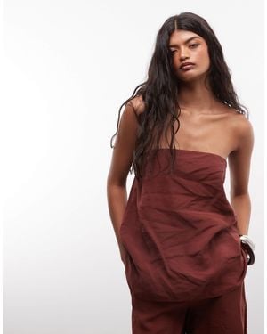 ASOS Longline Bandeau Top - Red