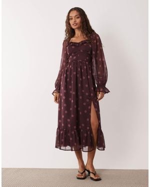 Miss Selfridge Corset Maxi Dress - Red