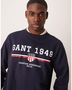 GANT Large Logo Sweatshirt - Blue